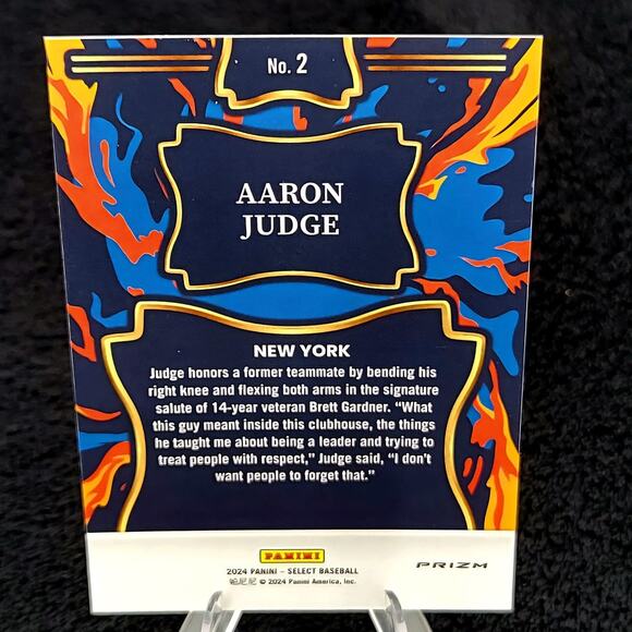 Extremely Rare 2025 Select Aaron Judge Firestorm #2 - Picture 2 of 2